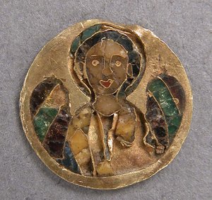 Medaglione con un arcangelo, bizantino