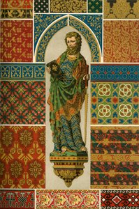 Tessitura medievale, ricamo, smalto e scultura dipinta, 1898 da Unbekannt