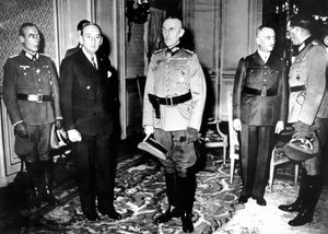 Incontro tra ufficiali tedeschi e funzionari del governo di Vichy, Francia, 1940-1944 da Unbekannt
