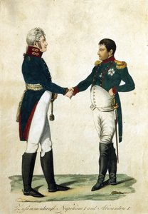Incontro di Napoleone e Alessandro I, 1808 da Unbekannt