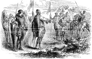 Incontro tra Stefano e il principe Enrico a Wallingford, Oxfordshire, 1153 da Unbekannt
