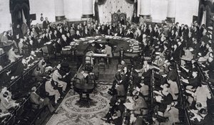 Riunione della SDN o della Lega delle Nazioni il 10/06/1929 nel Palazzo del Senato a Madrid, Spagna da Unbekannt