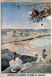 Membri del corpo aereo francese in esercitazione di bombardamento a Chalons, 1912 da Unbekannt