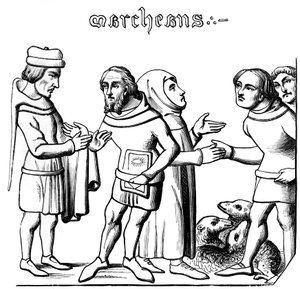 Mercanti, XIV secolo 1849 da Unbekannt