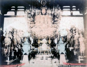 Buddha centrale, Tempio Sanjusangendo, Kyoto, Giappone da Unbekannt