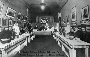 Mensa militare, Gare St Lazare, Parigi, Prima Guerra Mondiale, 1914-1918 da Unbekannt
