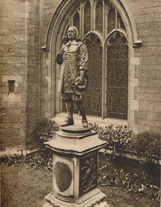 Statua di Milton fuori dal suo luogo di sepoltura nella città, c1935 da Unbekannt