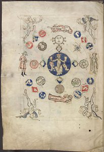 Miniatura Annus dal Liber Scivias di Ildegarda di Bingen, ca 1220