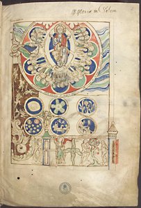 Miniatura Initium creaturae dei dal Liber Scivias di Ildegarda di Bingen da Unbekannt
