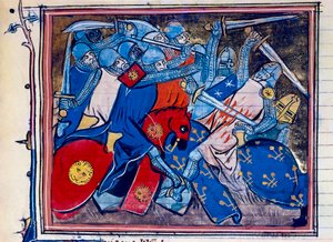 Miniatura della Battaglia di Roncisvalle