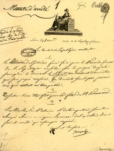 Ordine ministeriale riguardante...una...sciabola per il Primo Console, 10 ottobre 1801, 1921 da Unbekannt