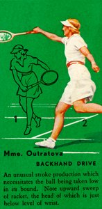 Mme. Outratova - Colpo di rovescio, c1935 da Unbekannt