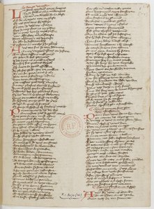 Ménagier de Paris, una pagina di manoscritto, 1393 da Unbekannt