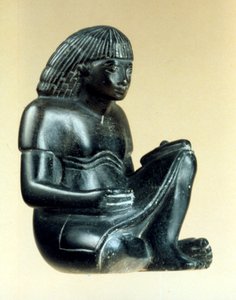 Modello di uno scriba seduto, Antico Egizio, XVIII dinastia da Unbekannt