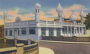 Moschea musulmana, Porto di Spagna, Trinidad, B.W.I., c1940s