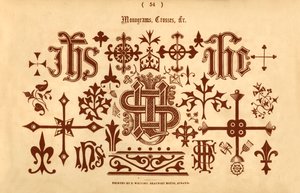 Monogrammi, croci, ecc., 1862 da Unbekannt