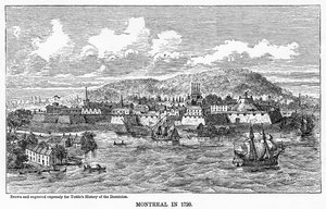 Montreal nel 1729 da Unbekannt