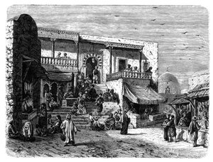 Caffè moresco a Sidi Bou Said, Tunisi, c1890 da Unbekannt