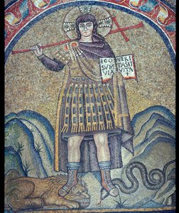 Mosaico di Cristo vestito da soldato romano, VI secolo da Unbekannt