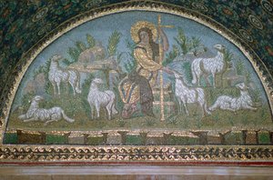 Mosaico di Cristo il Buon Pastore da Unbekannt