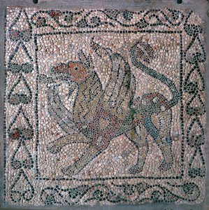 Mosaico di un grifone nella chiesa di San Giovanni Evangelista, XIII secolo da Unbekannt