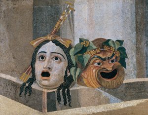 Mosaico con maschere sceniche