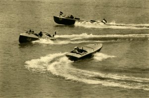 Gara di motoscafi, Wörthersee, Carinzia, Austria, c1935