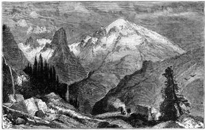 Monte Shasta, picco settentrionale della Sierra Nevada, California, USA, c1870 da Unbekannt