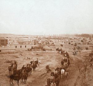 Soldati a cavallo, Somme-Tourbe, Francia settentrionale, c. 1914-c. 1918 da Unbekannt