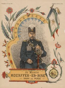 Mozaffar ad-Din Shah Qajar 1853-1907, Shahanshah di Persia, 1896 da Unbekannt
