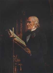 Mr Gladstone che legge la lezione nella chiesa di Hawarden, c1890s, 1941 da Unbekannt