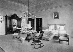 La camera da letto della signora McKinley alla Casa Bianca, Washington DC, USA da Unbekannt