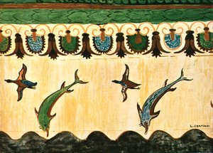 Fregio murale nella Tomba delle Leonesse, Tarquinia, Italia, 1928 da Unbekannt