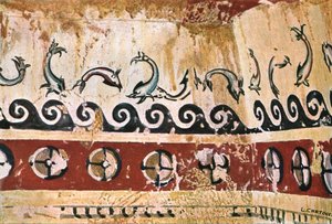 Affresco nella Tomba di Tifone a Tarquinia, Italia, 1928