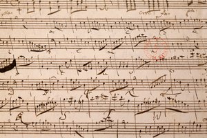 Partitura musicale, Wolfgang Amadeus Mozart, Parigi, Francia da Unbekannt