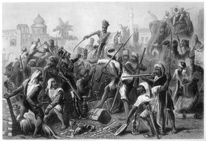 Sepoy ammutinati che dividono il bottino, 1857, c1860