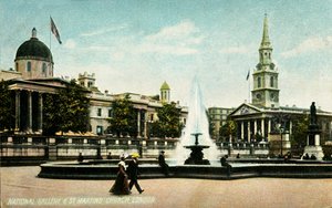 National Gallery e Chiesa di St Martin, Londra da Unbekannt