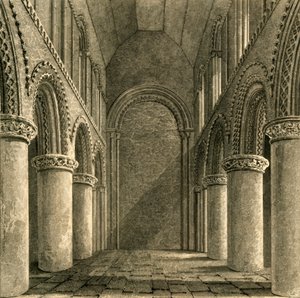 Navata della chiesa di Steyning, 1835 da Unbekannt