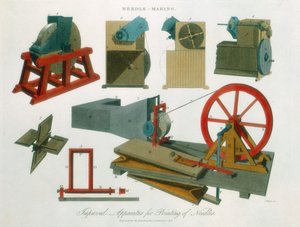 Attrezzatura per la fabbricazione di aghi, 1819 da Unbekannt