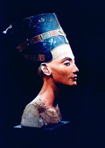 Nefertiti, regina egiziana e consorte di Akhenaton, XIV secolo a.C.