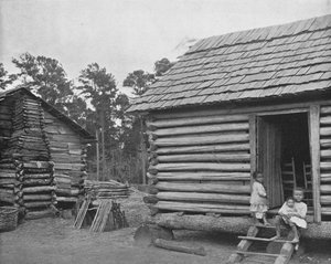 Capanni di tronchi dei neri, Thomasville, Georgia, USA, c1900 da Unbekannt