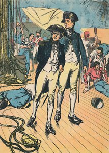 Nelson sulla Victory a Trafalgar, c1907 da Unbekannt