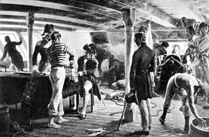 Nelson sigilla il suo messaggio storico a Copenaghen, 1801 da Unbekannt