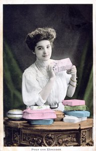 Regalo di Capodanno, cartolina francese, c1900 da Unbekannt