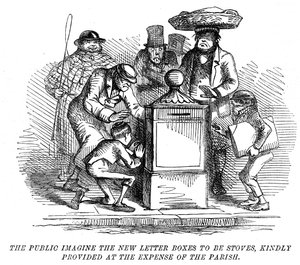 Nuove cassette postali scambiate per stufe!, 1855 da Unbekannt