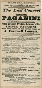 Niccolò Paganini - manifesto da Unbekannt