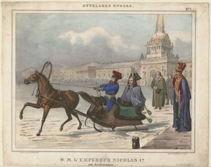 Nicola I di Russia in una slitta da Unbekannt