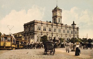 Stazione ferroviaria di Nicholas, Piazza Kalanchyovskaya, Mosca, Russia
