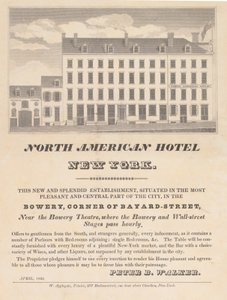 North American Hotel, New York, aprile 1832