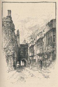 Porta nord e biblioteca, dalla Torre di Re Giovanni, 1895 da Unbekannt
